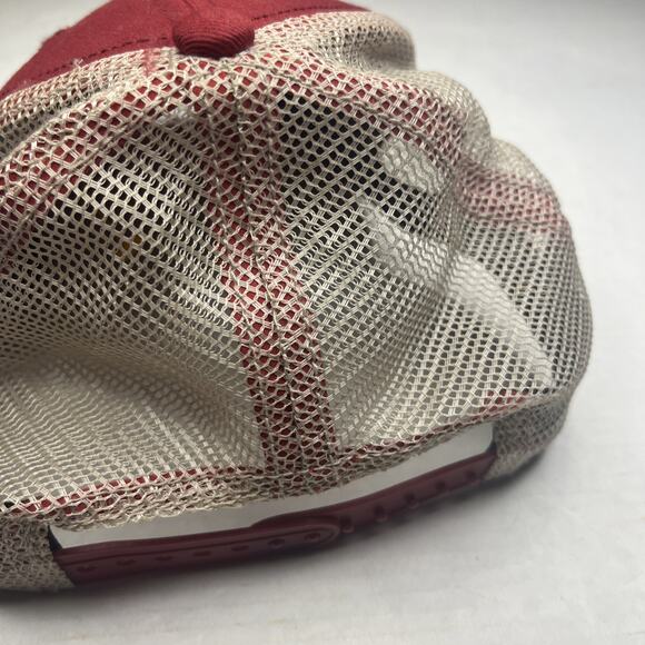 Wrangler Trucker Adjustable Hat With American Flag On Back. Red Wrangler Hat - Picture 5 of 16